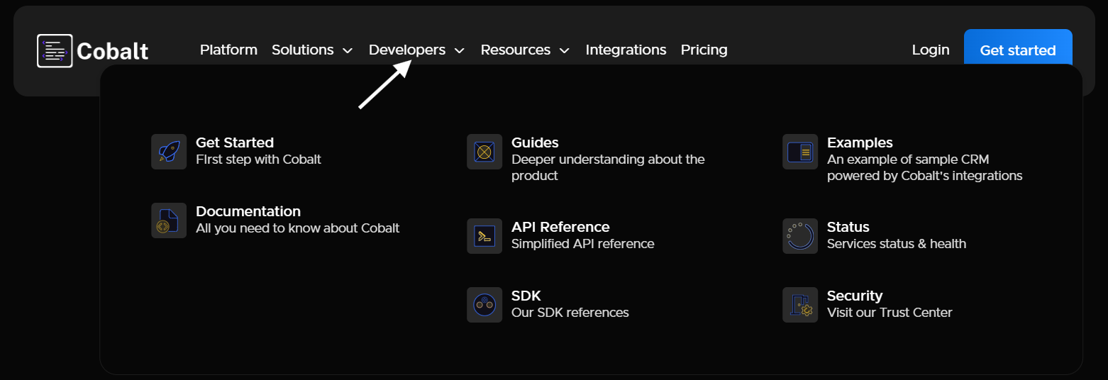 Developers experience on Cobalt Platform