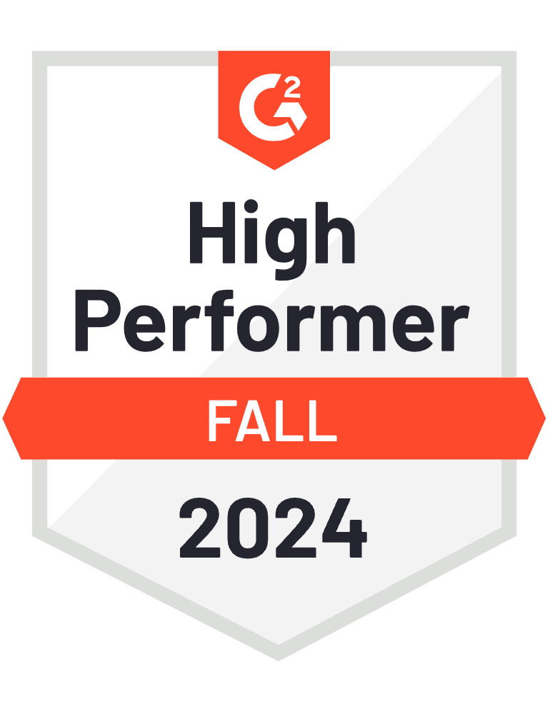 Cobalt's High Performer badge in the G2 Fall 2024 report